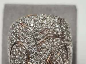 Inel din aur alb 18k, cu diamante naturale, IAU820 — miniatura 8