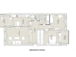 Apartament cu 3 camere decomandate 2 terase loc parcare — miniatura 5