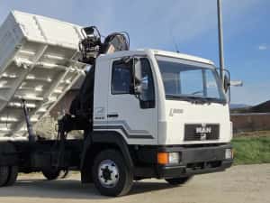 Man 7,5t -basculabil  cu macara Hiab 060