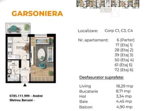 Metrou Berceni 400m - garsoniera 40mp bloc nou — miniatura 4