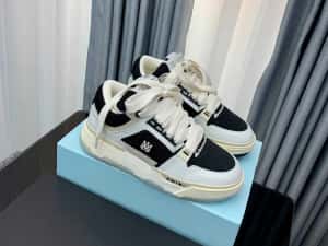 Adidasi Amiri MA-1 Low-Top Sneakers - Black / White Premium din Piele — miniatura 6