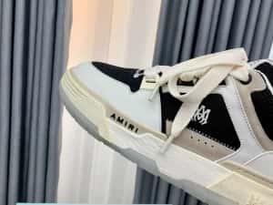 Adidasi Amiri MA-1 Low-Top Sneakers - Black / White Premium din Piele — miniatura 8