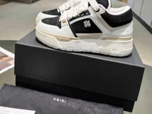 Adidasi Amiri MA-1 Low-Top Sneakers - Black / White Premium din Piele — miniatura 9