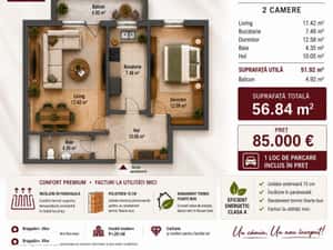 Apartament 2 camere/Bragadiru-Cristalului — miniatura 3