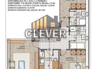 Apartament 78 mp în Pallady: 3 Camere și Acces Rapid Metrou — miniatura 6