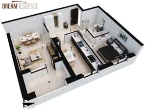 Apartament 2 camere, 63 mp, Cartierul nou Rahova