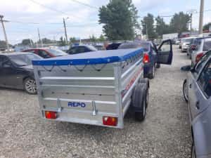 Remorca 750 kg doua axe  Repo,auto,moto,atv,nr rosu, asigurare RAR Nou — miniatura 5