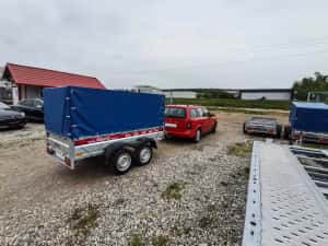 Remorca 750 kg doua axe  Repo,auto,moto,atv,nr rosu, asigurare RAR Nou — miniatura 10