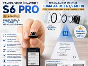 Casti pentru copiat - Camera Video in Nasture iCheat S6 Pro cu Autofocus Profesionala — miniatura 2