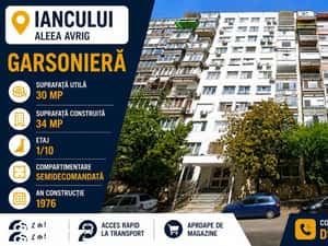 Iancului, Aleea Avrig, Garsoniera - 30 mp - etaj 1.
