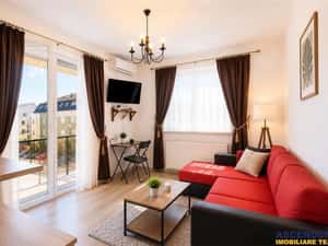 Garsoniera luminoasa, regim vila, terasa, aer conditionat, parcare, Tr — miniatura 3