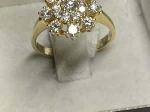 Inel aur cu diamante 0.90ct — miniatura 2