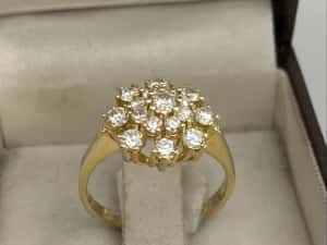 Inel aur cu diamante 0.90ct — miniatura 9
