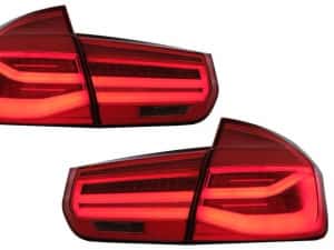 Stopuri LED BMW Seria 3 F30 (2011-2019) Rosu Clar LCI Look Semnal