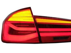 Stopuri LED BMW Seria 3 F30 (2011-2019) Rosu Clar LCI Look Semnal — miniatura 3