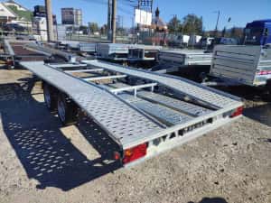 Platforma - Trailer Auto4,5 sau 5 M, 2000-2700 kg aplecata spate — miniatura 7