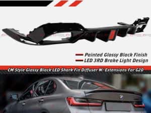 Difuzor ornament Evacuare   BMW G20 G21 cu stop led — miniatura 7