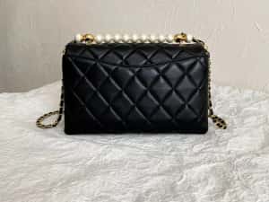 Geanta Chanel pearl flap bag 23 cm, Premium — miniatura 2