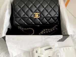 Geanta Chanel pearl flap bag 23 cm, Premium — miniatura 9