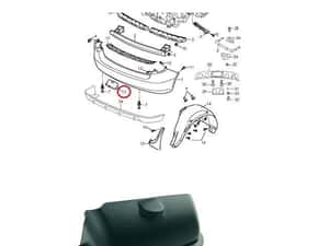 Ornament carlig de remorcare Skoda Fabia (5j), 03.2007-04.2010, Hatchback, Spate, Aftermarket — miniatura 3