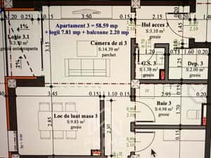 APARTAMENT 3 CAMERE | 69 MP|  BLOC NOU | CETATE ZONA EXCLUSIVISTA — miniatura 6
