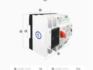 Comutator automat/manual panouri fotovoltaice ATS 2P 230V 125A — miniatura 4