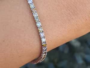 Bratara Tennis Aur 14 kt cu Diamante Naturale 5.62 ct — miniatura 1