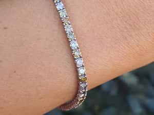 Bratara Tennis Aur 14 kt cu Diamante Naturale 5.62 ct — miniatura 4