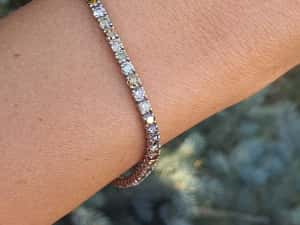 Bratara Tennis Aur 14 kt cu Diamante Naturale 5.62 ct — miniatura 6