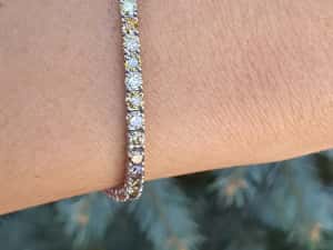 Bratara Tennis Aur 14 kt cu Diamante Naturale 5.62 ct — miniatura 7