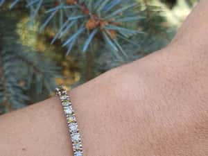 Bratara Tennis Aur 14 kt cu Diamante Naturale 5.62 ct — miniatura 9