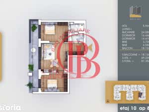 Apartament 3 camere cu 2 bai Finalizat 7 min Metrou Teclu — miniatura 6