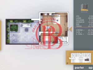 2 camere Terasa 60mp Mutare Rapida-Acte Gata Th. Pallady — miniatura 1