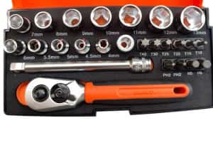 Trusa chei profesionala Bahco SL25 profesionala 1/4 25 piese — miniatura 5