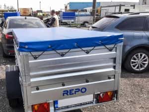 Remorca auto  750 kg cu prelata ATV, moto, apicola RAR inclus — miniatura 5
