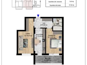 Apartament 2 camere decomandat | TH PALLADY | TITAN DISTRICT