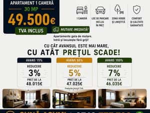 STEJARILOR RESIDENCE - Apartament 1 camera | Finalizat — miniatura 1