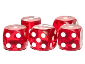 Zaruri 14.5 mm precizie rosii pentru barbut si table | fabrica zaruri — miniatura 8