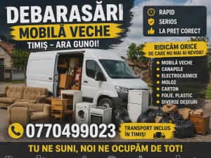 Transport mobila marfa mutari diverse Debarasari Tel Ridic moloz la sac