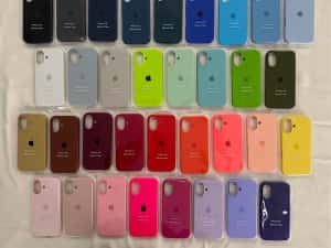 Husa silicon iPhone 12 13 13 14 15 16 17 Air Plus Pro Max cu catifea — miniatura 7