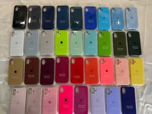 Husa silicon iPhone 12 13 13 14 15 16 17 Air Plus Pro Max cu catifea — miniatura 8