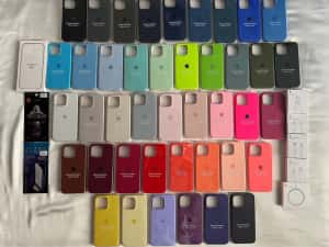 Husa silicon iPhone 12 13 13 14 15 16 17 Air Plus Pro Max cu catifea — miniatura 9