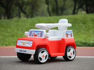 Masinuta 4 in 1 Kinderauto BJHC3088B 2x 30W 6V, RC si remorca #RED — miniatura 9