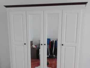 Set mobila dormitor Seby 4, lemn masiv, alb, clasic — miniatura 7