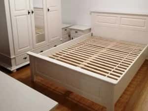 Set mobila dormitor Seby 4, lemn masiv, alb, clasic — miniatura 10