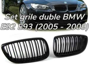 Grila dubla BMW E92 E93 NFL M-LOOK negru lucios NOU — miniatura 5