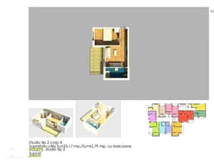 Apartament 2 camere, balcon, Costinești