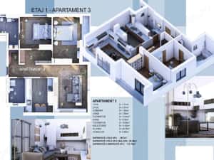 Apartamente de vanzare cu 2 si 3 camere zona Kamsas TVA INCLUS — miniatura 3