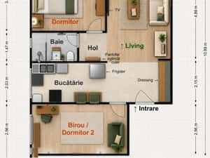 Apartament de 60 m2 utili renovabil| Parcul Central — miniatura 3