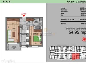 Apartament cu 2 camere si boxa, bloc finalizat, Metalurgiei — miniatura 6